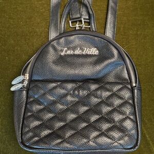 Lux de Ville Black Leather Backpack